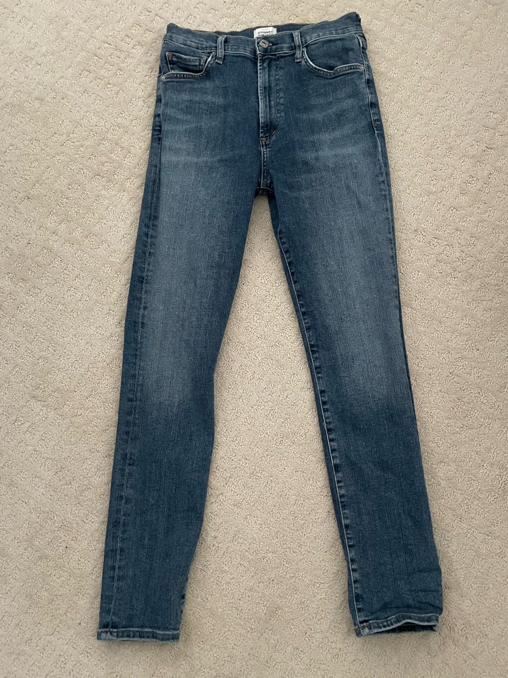 Citizens Of Humanity Slim High-Rise Skinny Jeans in Dark Blue Wash
